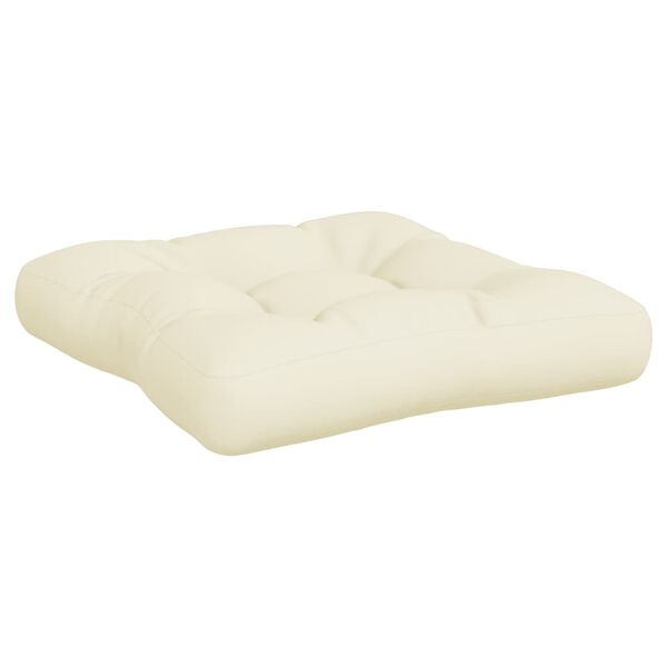 vidaXL Pallet Cushion Set of 3 Cream Fabric (100% polyester) Standard