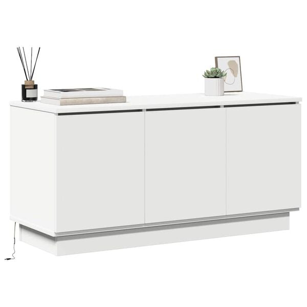 vidaXL TV Cabinet White 39.37 x 14.96 x 19.29 in Engineered Wood