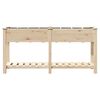 vidaXL Garden Planter Beige 63.58 x 17.72 x 30.12 in Solid Fir Wood