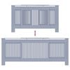 vidaXL Radiator Cover 2 pcs Grey 80.71 x 8.07 x 32.09 in