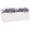 vidaXL Garden Planter White Solid pine wood 59.1 x 19.7 x 19.7 in