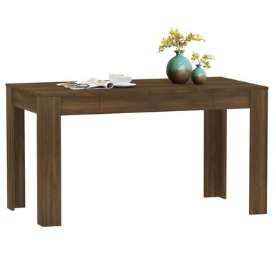 vidaXL Dining Table Brown Oak 55.1"x29.3"x29.9" Engineered Wood