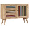 vidaXL Sideboard Natural Mango Wood Solid Mango Wood and Engineered Wood