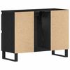 vidaXL Bathroom Cabinet with Drawer Black Oak 31.50 x 12.99 x 23.62 in