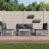 vidaXL Garden Lounge Set White, Dark Grey