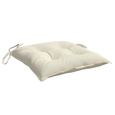 vidaXL Chair Cushions 2 pcs Cream White 19.7x19.7"x2.8" Fabric"