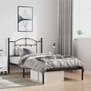 vidaXL Bed Frame Black Powder-Coated Steel Single Bed Frame