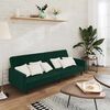 vidaXL Sofa Bed Dark Green Velvet, Wood, Plastic Standard