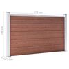 vidaXL Garden Fence WPC 207.1"x41.7" Brown