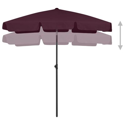 vidaXL Beach Umbrella Bordeaux Red 70.9"x47.2"