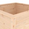 vidaXL Garden Planter Natural Solid Pinewood Large Decorative Inlays