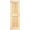 vidaXL Sliding Door with Hardware Set 27.6"x82.7" Solid Wood Pine