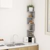 vidaXL Wall Corner Shelf Concrete grey Engineered wood Medium