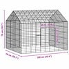 vidaXL Rabbit Cage Silver 400 x 78 x 78 cm Galvanised Steel