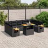 vidaXL Garden Sofa Set Black
