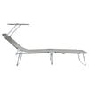vidaXL Sunlounger Grey Powder-coated steel Single Foldable