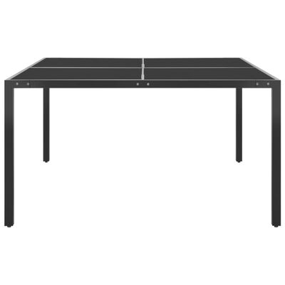 vidaXL Patio Table Anthracite 51.2"x51.2"x28.3" Steel and Glass