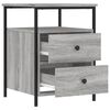 vidaXL Bedside Cabinet Set of 2 Grey Sonoma Engineered wood, iron