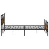 vidaXL Bed Frame Smoked Oak Steel, Engineered Wood Double Bed Bed Frame