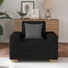 vidaXL Sofa Chair Black Polyester, Foam, Plywood, Steel Single