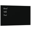 vidaXL Wall-mounted Magnetic Board Black 39.4"x23.6" Tempered Glass