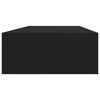 vidaXL Drawer Shelf Black MDF, Metal Compact Wall-Mounted Drawer Shelf