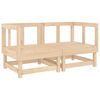 vidaXL Garden Lounge Set Natural wood tone Solid Pine Wood, Plywood Large