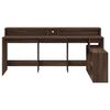 vidaXL Desk Brown Oak Engineered Wood Large Desk Rectangular Modern