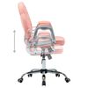 vidaXL Office Chair Pink Faux leather, iron Adjustable height, medium size