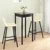 vidaXL Bar Table Black MDF Compact Durable Bar Table Square Modern