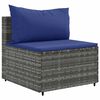 vidaXL Patio Lounge Set Gray, Dark Blue