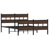 vidaXL Bed Frame Brown oak Steel and engineered wood Double Bed Frame