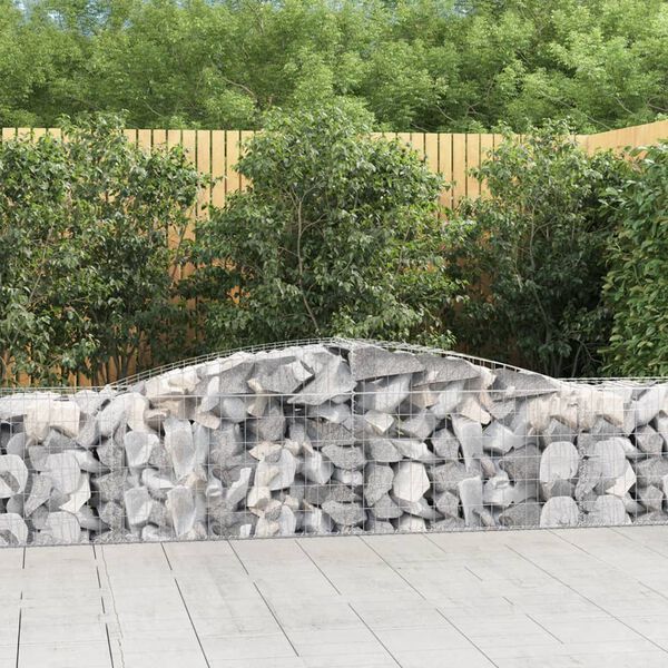 vidaXL Gabion Basket Set of 9 Silver Galvanized Iron