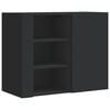 vidaXL Wall Cabinet Black Engineered Wood Medium Wall Cabinet