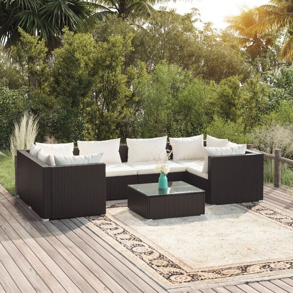 vidaXL Garden Lounge Set Black