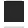 vidaXL Record Cabinet Black Engineered wood, iron Medium Cabinet