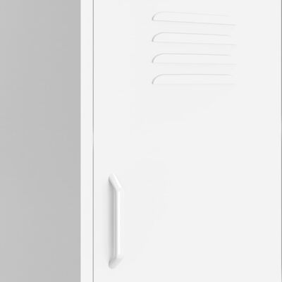 vidaXL Storage Cabinet White 16.7"x13.8"x40" Steel