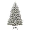 vidaXL Artificial Hinged Christmas Tree Green and white PVC, metal