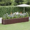 vidaXL Garden Raised Bed Brown Powder-coated steel Large Durable