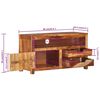 vidaXL TV Cabinet Honey touch finish Solid acacia wood