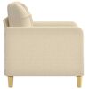 vidaXL Sofa Chair Cream Fabric (100% polyester), Metal, Textilene Single