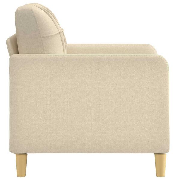 vidaXL Sofa Chair Cream Fabric (100% polyester), Metal, Textilene Single