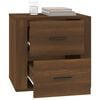 vidaXL Bedside Cabinet Brown Oak Engineered Wood Bedside Cabinet