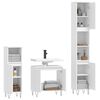 vidaXL Bathroom Furniture Set White Engineered wood, Metal Large