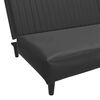 vidaXL Sofa Bed Black Faux leather, wood, plastic, foam 2-Seater