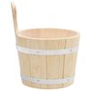 vidaXL Sauna Bucket and Ladle Set Natural wood Solid pine wood One size