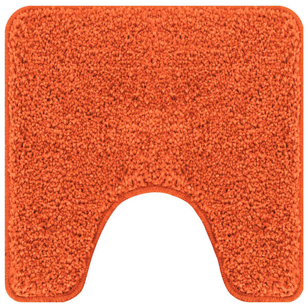 vidaXL Anti-slip Bath Mat with Toilet Cut Orange 19.7" x 19.7" PP