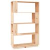 vidaXL Book Cabinet Natural wood Solid pine wood 31.5 x 9.8 x 52.0 in
