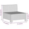 vidaXL Garden Lounge Set Gray PE rattan, Powder-coated steel Large
