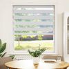 vidaXL Zebra Blind White Polyester 39.4x59.1 in Height-Adjustable
